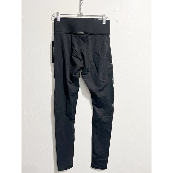 NWT MICHI Leggings Small Black Mesh Insert Cut Out Athletic Work Out - Picture 5 of 9